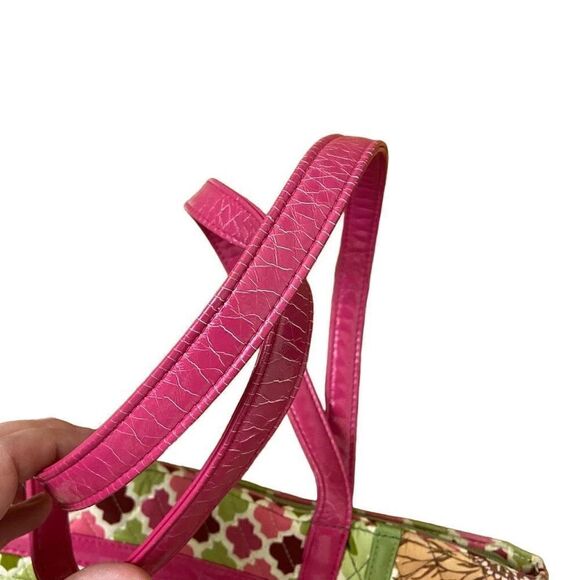 Vera Bradley Zippidy Tote Bag Purse Hello Dahlia Pink Floral - Picture 4 of 6